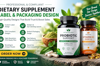 create dietary supplement formulation and label design