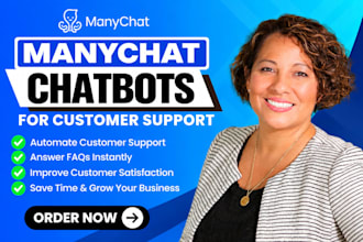 build manychat chatbots for customer support for small business