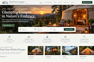 build squarespace glamping website yurt rental treehouse cabin rental site