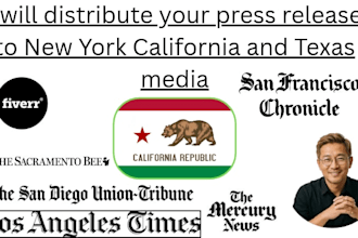 distribute your press release to new york california and texas media