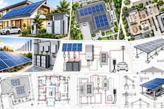 design residential, commercial solar pv, battery backup, ev charger system