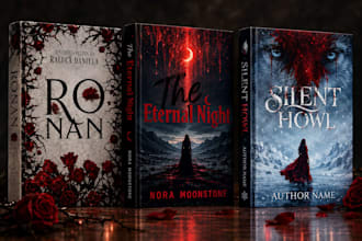 design a dark fantasy or gothic romance book cover