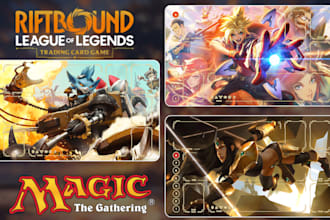 design playmat illustration for mtg, tcg, pokemon, anime playmat, one piece mat