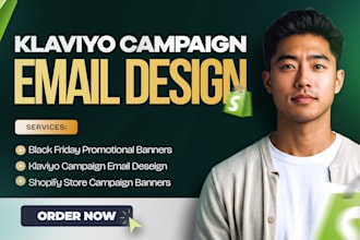 design klaviyo black friday and christmas emails templates for shopify campaign