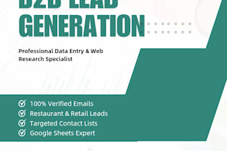 do restaurant and b2b lead generation and web research