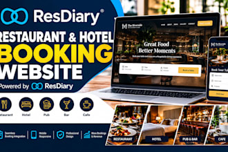 develop restaurant hotel pub and bar cafe booking website using resdiary