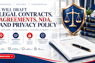 draft legal contracts, agreements, nda, and privacy policy
