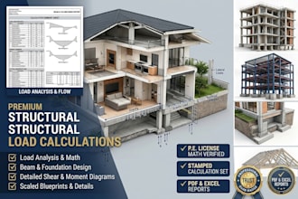provide load calculations support and structural engineering drafting