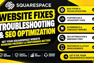 fix squarespace website issue update squarespace ecommerce seo edit fix bugs