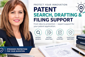 conduct patent search, draft and file your patent application