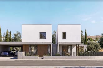 remodel 3d house villa,residential building located to dual,occupancy facade cgi