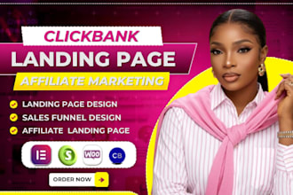 build a clickbank affiliate marketing sales funnel and landing page