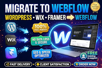 migrate your wordpress, wix or framer website to webflow