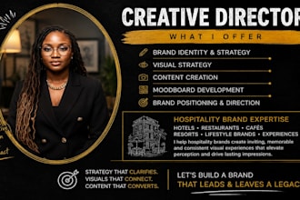 be your creative director for hotel branding and brand strategy