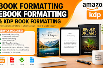 do book formatting, ebook formatting, and kdp book formatting