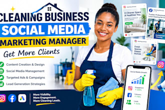be your cleaning business social media marketing manager
