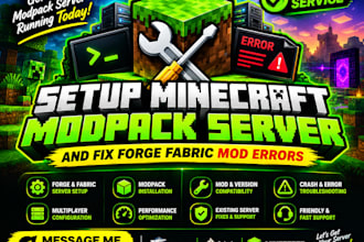 setup minecraft modpack server and fix forge fabric mod errors