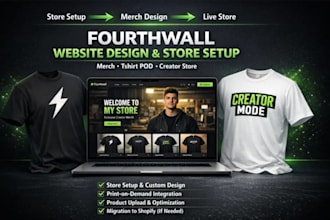 design fourth wall website redesign fourthwal merch optimize merch store creator