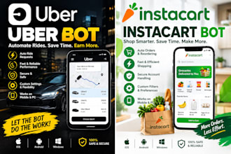 create doordash bot instacart bot uber bot amazon bot grubhub bot auto grabber