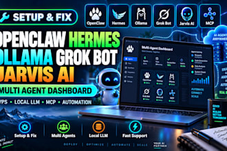 setup fix openclaw hermes agent ollama grok bot jarvis ai multi agent dashboard