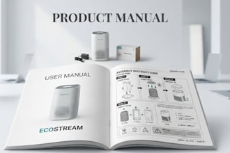 design product manual, user guide, instruction manual and product documentation