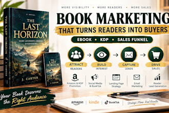 build ebook marketing strategy, book promotion plan and sales funnel for authors