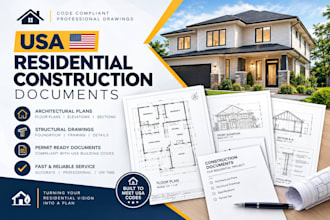 prepare USA residential construction documents for permit approval