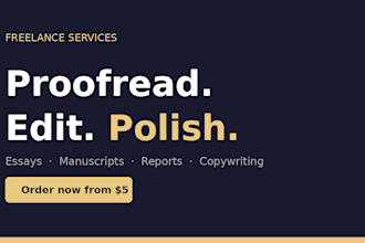 copyywriting, editig, proofreading, creative writing and translation