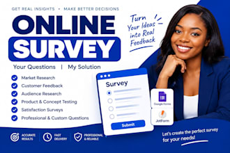 create professional online survey, questionnaire and market research