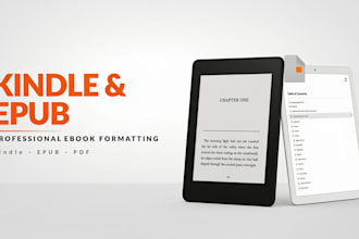 format your kindle ebook and epub for amazon KDP