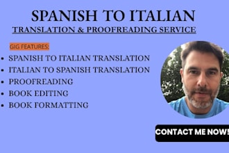 translate spanish to italian  and proofread your content