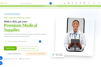 build a pharmacy ecommerce website with ai doctor prescription and shopper
