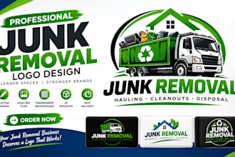 junk removal logo design pressure washing junk removal