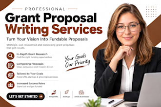 do small business grant writing, research and write nonprofit grant proposals