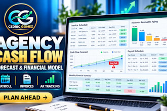 build your agency cash flow forecast with payroll, invoices and financial model