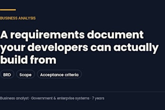 write a business requirements document brd for your software