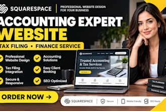 design squarespace accounting expert website tax filing website finance service