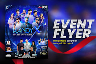 design high energy event posters and festival flyers