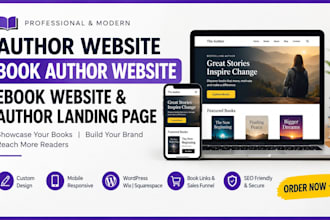 design author website book author website ebook website and author landing page