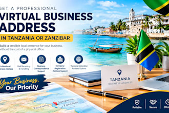 establish a professional virtual business address in tanzania or zanzibar