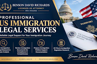 prepare immigration petition support letter, exhibits and evidence plan