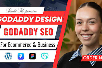 create a responsive godaddy business website godaddy landing page website design
