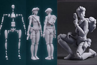 sculpt 3d printable character model figurine miniature action figure stl print