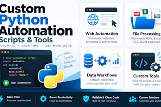 create custom python automation scripts and tools
