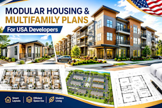 design modular housing and multifamily development plans for USA developers