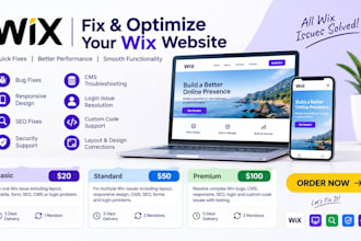 fix wix website bugs responsive layout SEO cms login and security issues