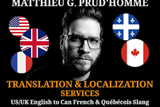 translate US UK can english to canadian and quebec french manually