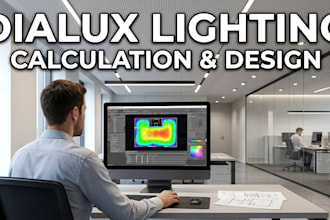 dialux lighting calculation report and lighting design