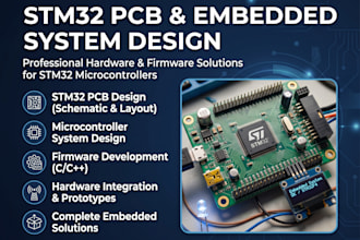 design stm32 pcb, microcontroller and embedded hardware system