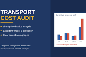 analyze your transport costs and build an excel tariff model